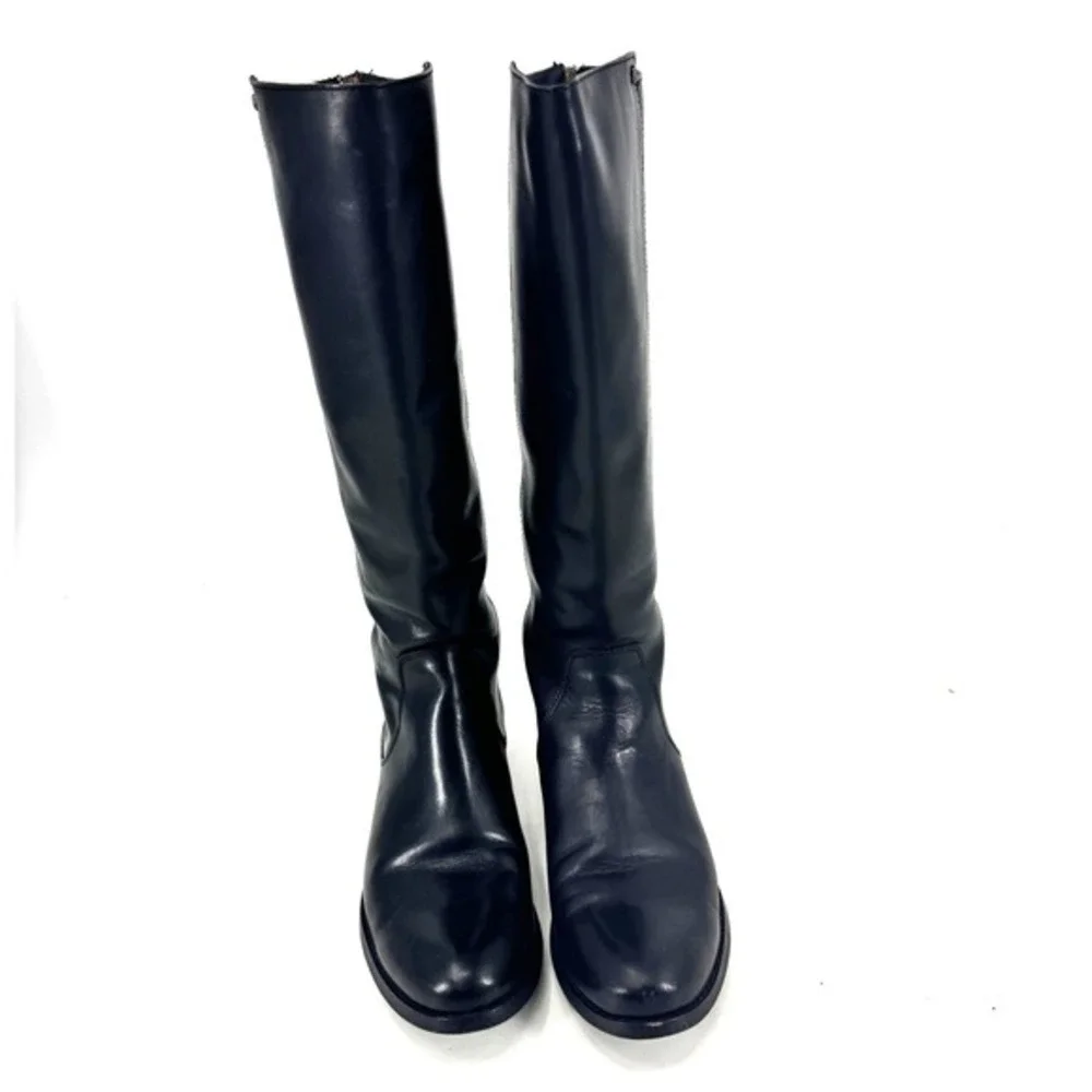 Frye Women's Melissa Stud Back-Zip Boots Black Knee High Women's 7‎